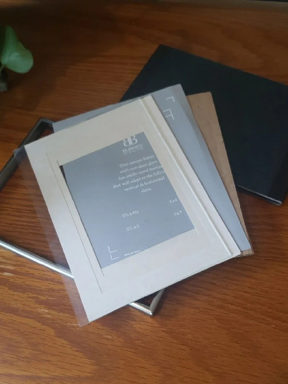 NWT - Vtg Burnes Of Boston (2) Silver And Gold W/ Siver Accent Picture Frames